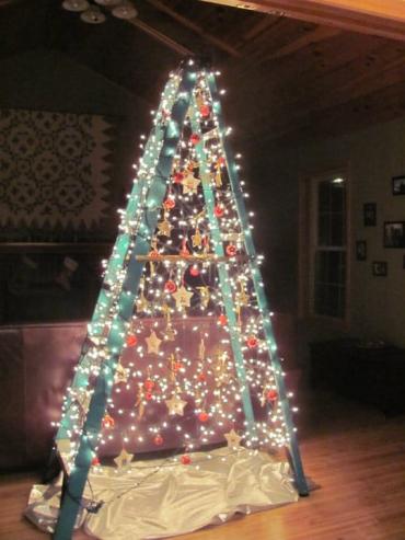 karácsonyi dekoráció alternatív karácsonyfa